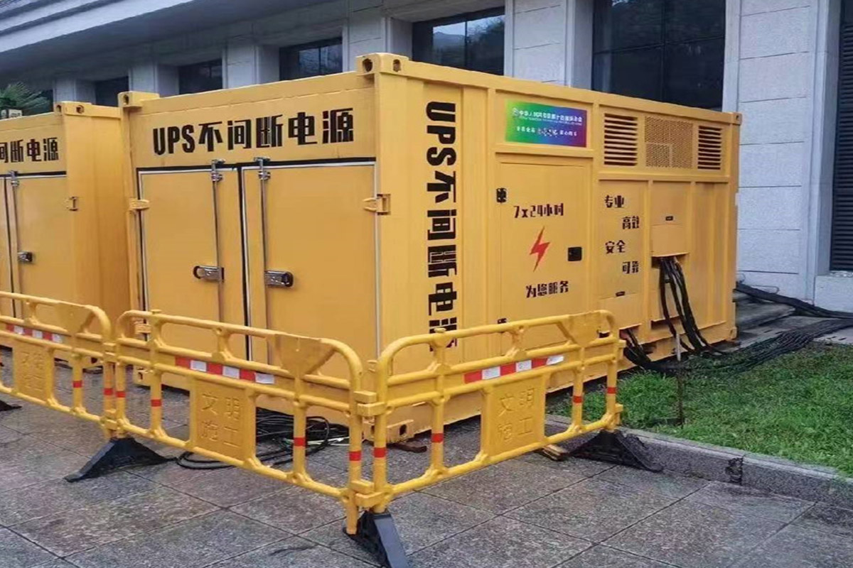 彭水发电机租赁施工现场
